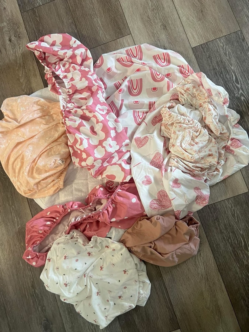 Kids Fitted bassinet Sheet Set - Pink & White Floral and Patterned Designs
